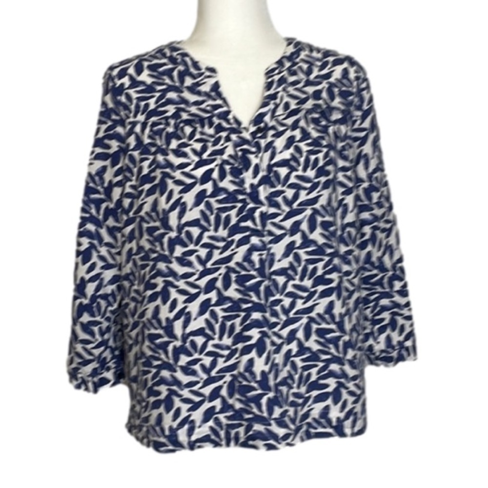 Linen Cotton Blend Top Size Med